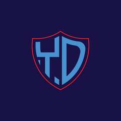 Corporate Shield Logo with Letter Combination