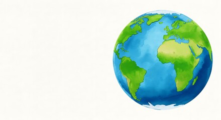 Fototapeta premium Globe Illustration of Earth Continents and Oceans Artwork