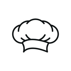 Chef hat icon symbolizes culinary expertise, professional cooking, and creativity in the kitchen.