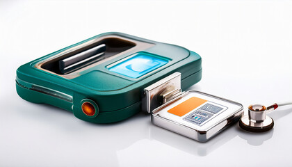 003-059-207-RFID tagging for tracking medical equipment.. isolate with white background 39784