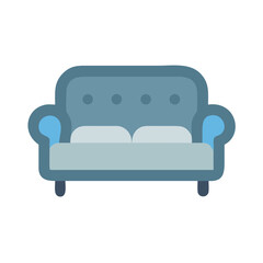 Lounge Sofa for Guest Seating Icon Design