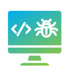 A bug detection icon indicating debugging or code testing.