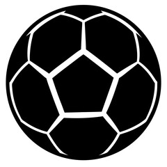 Fototapeta premium Simple Black And White Soccer Ball Isolated Graphic Element Design