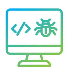 A bug detection icon indicating debugging or code testing.