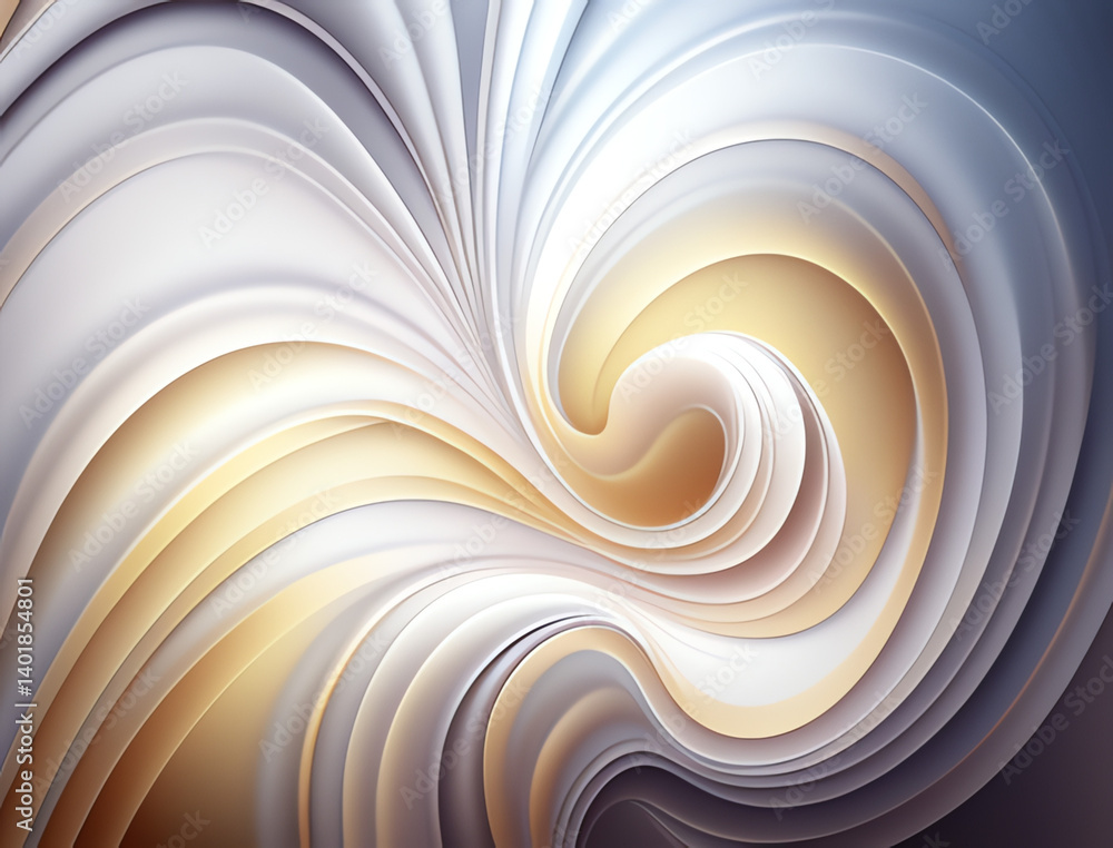 Poster this elegant swirling abstract design features soft light and warm tones, creating a serene atmosphe