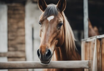 Obraz premium created watercolors head stable horse the picture mammal art chestnut background animal wooden illustration watercolor breed brown austria domestic painting europa look nature fast portrait farm