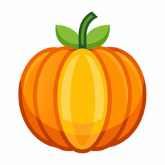 Cartoon Styled Halloween Pumpkin Illustration Vector Graphic Image Flat Design