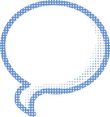 ブルードットの丸フレームふきだし Adobe Illustrator Artwork