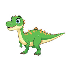 green dinosaur vector