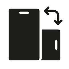 A gesture icon showing swipe action for mobile interface.