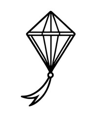 kite cartoon on white background