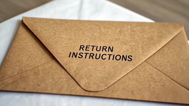 Eco Friendly Envelope for Document Delivery Clear Return Instructions for Effective Communication and Mailing Practices