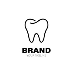 Dental Logo. Dental Logo Design. Dental Logo Brand. Dental Logo Vector Design Isolated on White Background
