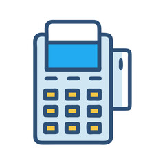 Credit Card Reader Terminal Device Icon Design