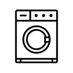 Laundry Washer with Round Door Icon Design