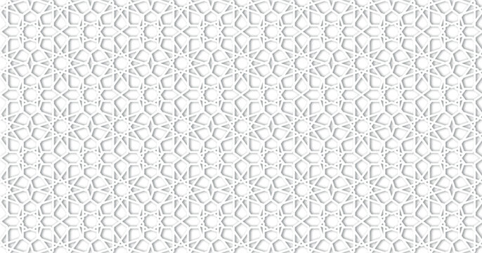 Islamic moroccan motif in texture geometric background. Abstract arabic pattern design. Middle East geometric ornament background
