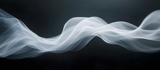 Fototapeta premium Abstract white, grainy background with a curved shape on a black background. Watercolor effect. Soft, blurred effect of light and shadow. Abstract texture for design, 