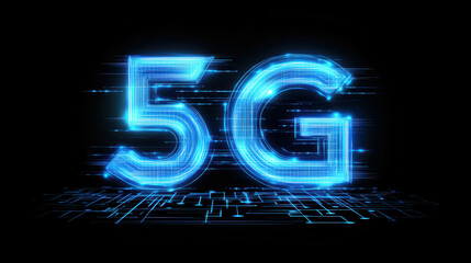 Enigmatic 5G logo on black, evoking a sense of mystery and sophistication.