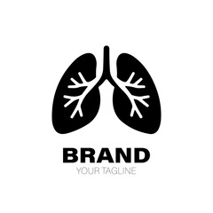 Lung Logo. Lung Logo Design. Lung Logo Brand. Lung Logo Vector Design Isolated on White Background