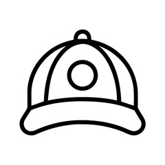 Baseball Cap with Circular Emblem Icon Design