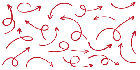 Elegant arrows set for business plan, presentation and education. Sign, Symbol, Hand drawn arrow collection