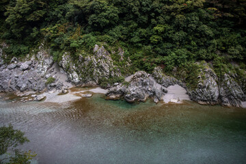 Naklejka na ściany i meble Summer at Oboke Gorge in Tokushima Prefecture, Shikoku Island, Japan