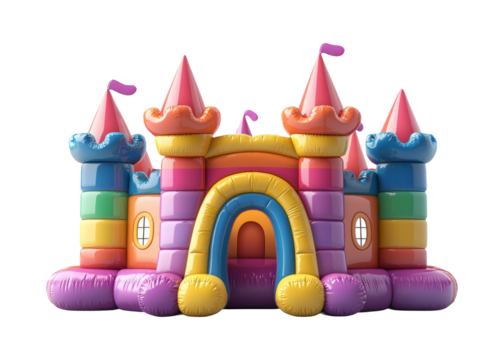 Colorful Inflatable Castle for Childrens Playground and Outdoor Fun