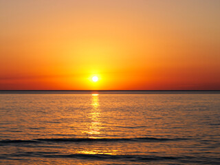 sunset on the sea