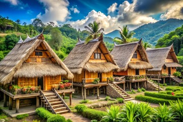 Fototapeta premium houses of ethnic people