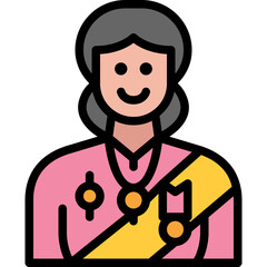 queen filled outline icon