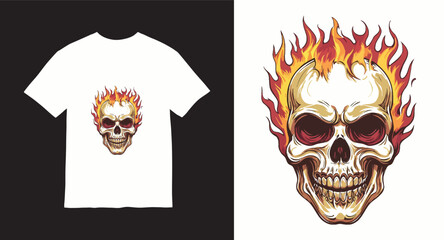 Graffiti skull graphic vector t-shirt design	
