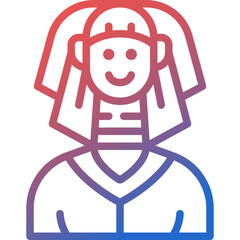 ethnic gradient line icon