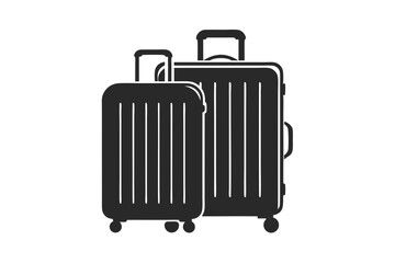 luggage bag silhouette vector illustration