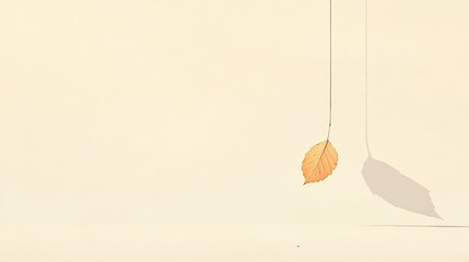 Fototapeta premium Falling leaf autumn park hyperrealistic art natural environment close-up high fidelity
