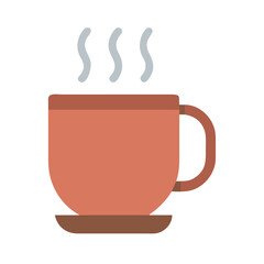 Coffee Mug with Steam Lines Icon Design