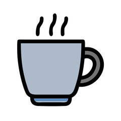 Coffee Mug with Steam Lines Icon Design