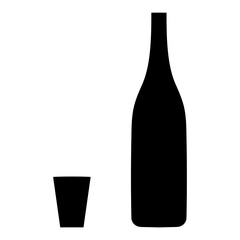 一升瓶とコップ