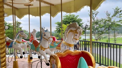 Mary go round amusement rides hourse