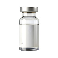 Injection bottle glass vial with blank white label
