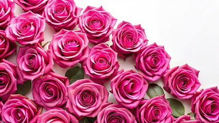 Obraz premium Long Exposure Hot Pink Roses Photography, Stunning Bloom Night, Vibrant Pink Rose, Floral Night Photography, Dark Background Rose Photo
