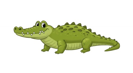 Cartoon crocodile illustration friendly character educational images
