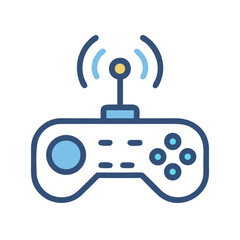 Game Controller with Antenna Signal Icon Design