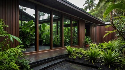 modern tropical house exterior