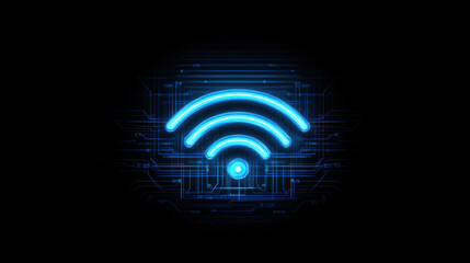  Wi-Fi Connectivity Icon Illustrating Wireless Signal Propagation