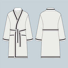 White Men robe desing template 