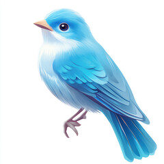 Obraz premium blue bird on white background