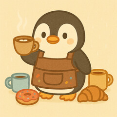 penguin barista