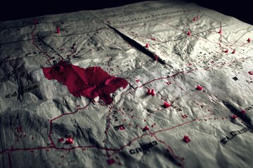 Map visualization of geographic data representation studio environment digital art abstract viewpoint mapping concept
