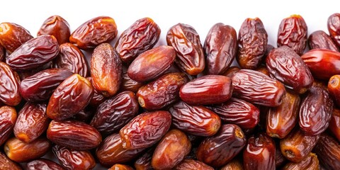 Panoramic Photography: Isolated Dates Fruit, High-Resolution Image, Fresh Medjool Dates, Closeup, Detailed Texture, Sweet Fruit,  Desert Fruit, Healthy Snack, Organic Dates, Culinary Photography