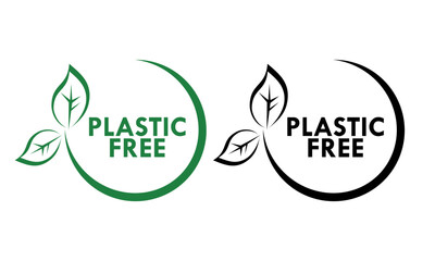 Plastice free design logo template illustration